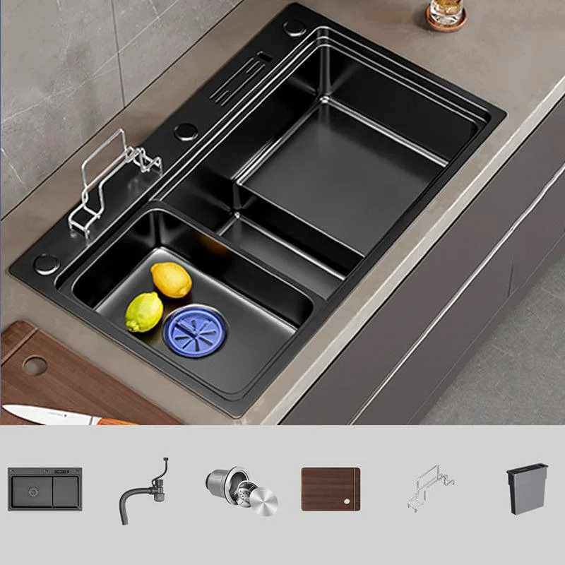 Classic Kitchen Sink Stainless Steel Corrosion Resistant Kitchen Sink with Tap -Bathlova