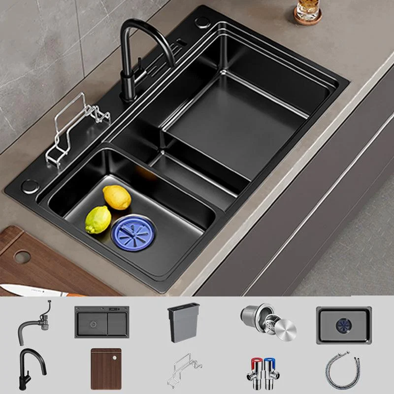 Classic Kitchen Sink Stainless Steel Corrosion Resistant Kitchen Sink with Tap -Bathlova