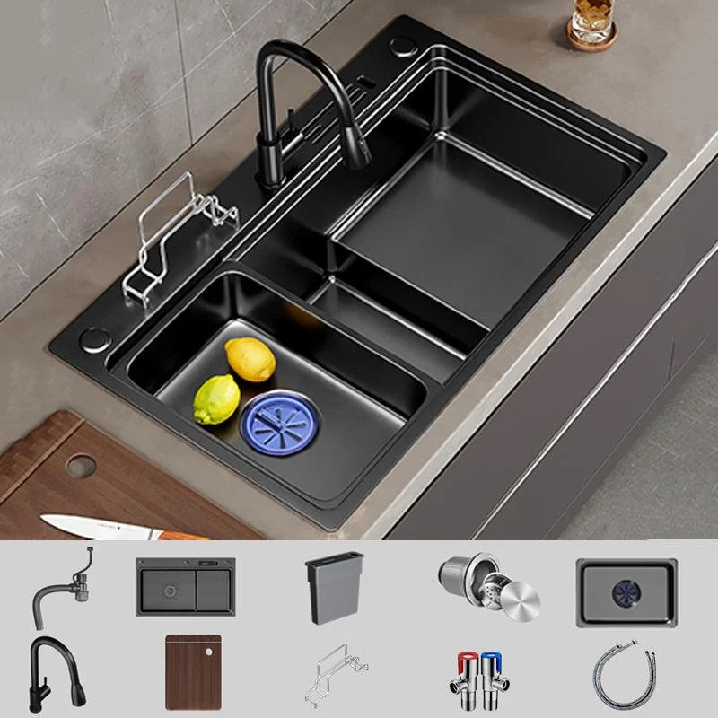 Classic Kitchen Sink Stainless Steel Corrosion Resistant Kitchen Sink with Tap -Bathlova