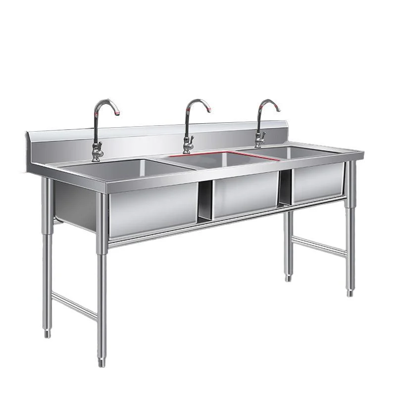 Classic Kitchen Sink Stainless Steel Double Basin Kitchen Sink with Taps -Bathlova