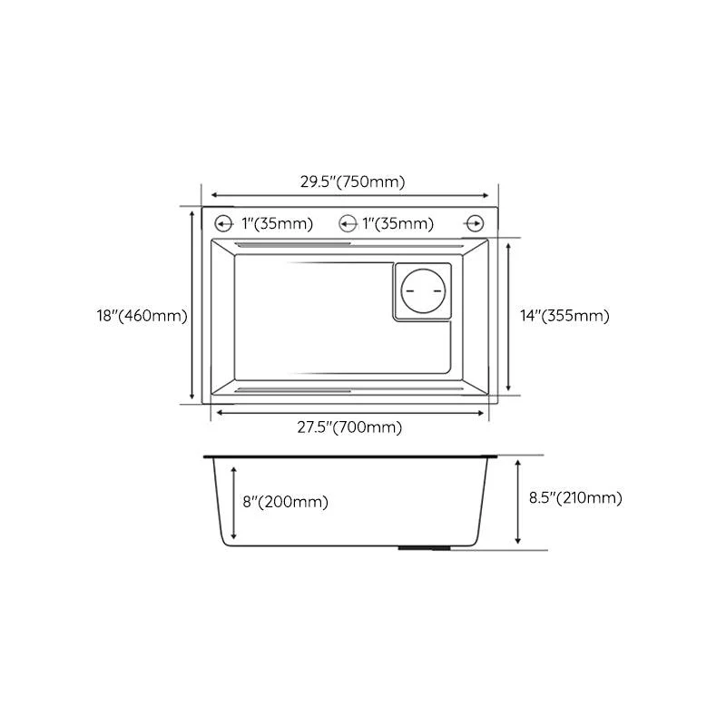 Classic Kitchen Sink Stainless Steel Drop-In Friction Resistant Kitchen Sink -Bathlova