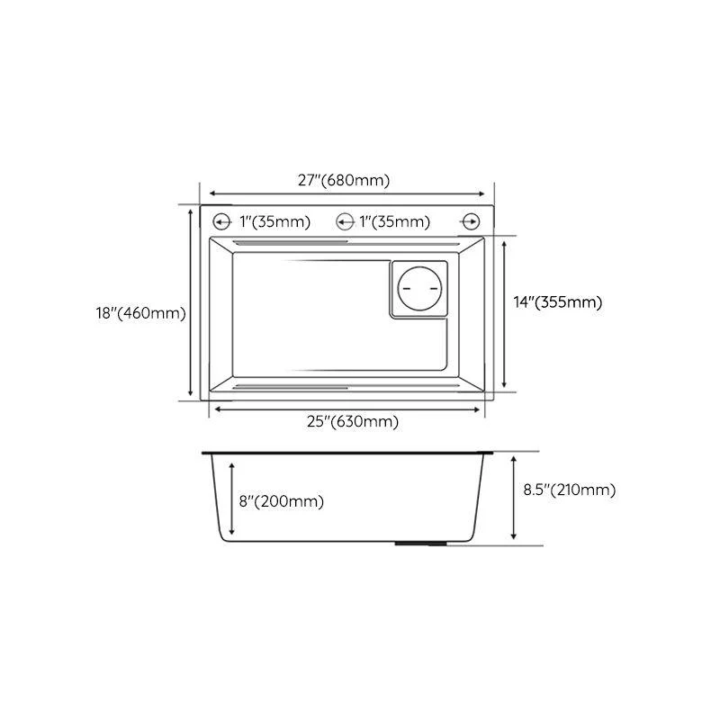 Classic Kitchen Sink Stainless Steel Drop-In Friction Resistant Kitchen Sink -Bathlova