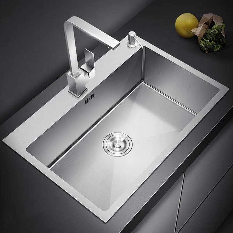 Classic Kitchen Sink Stainless Steel Friction Resistant Kitchen Sink with Drain Assembly -Bathlova