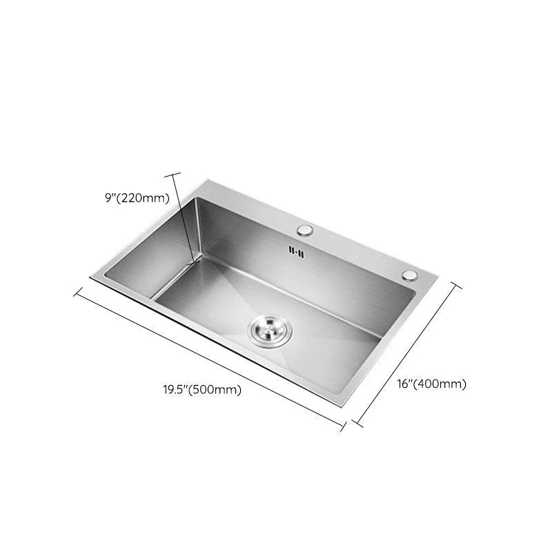 Classic Kitchen Sink Stainless Steel Friction Resistant Kitchen Sink with Drain Assembly -Bathlova