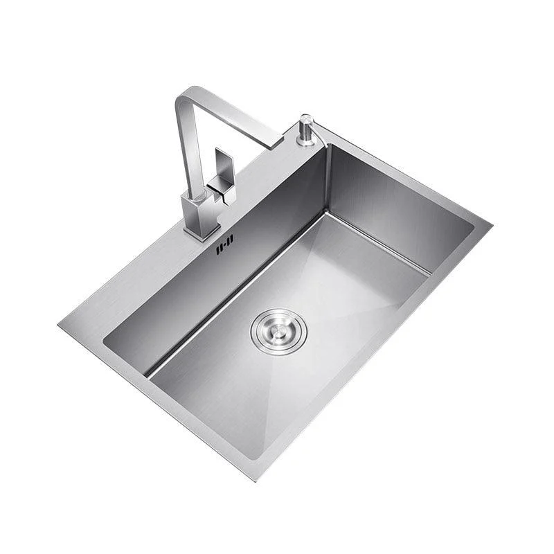 Classic Kitchen Sink Stainless Steel Friction Resistant Kitchen Sink with Drain Assembly -Bathlova