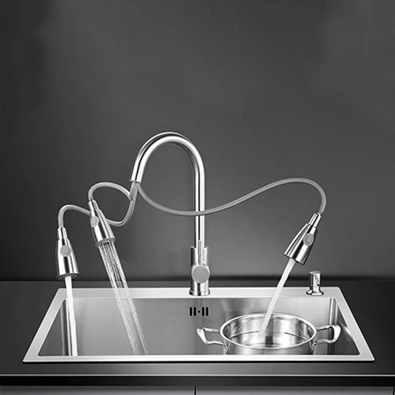 Classic Kitchen Sink Stainless Steel Friction Resistant Kitchen Sink with Drain Assembly -Bathlova