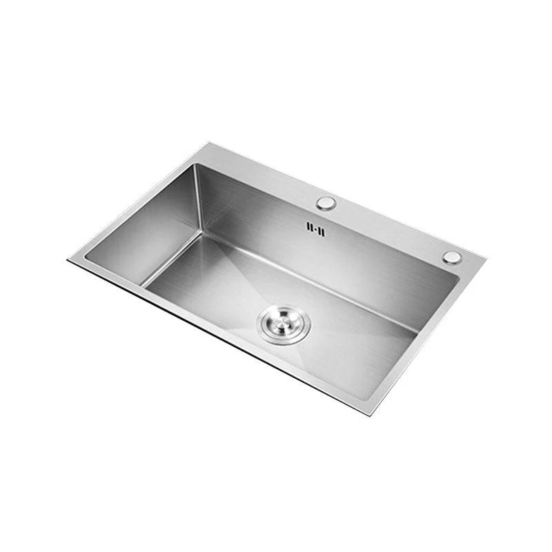 Classic Kitchen Sink Stainless Steel Friction Resistant Kitchen Sink with Drain Assembly -Bathlova