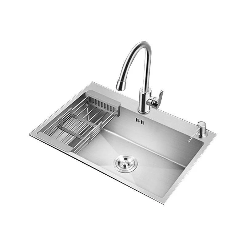 Classic Kitchen Sink Stainless Steel Friction Resistant Kitchen Sink with Drain Assembly -Bathlova