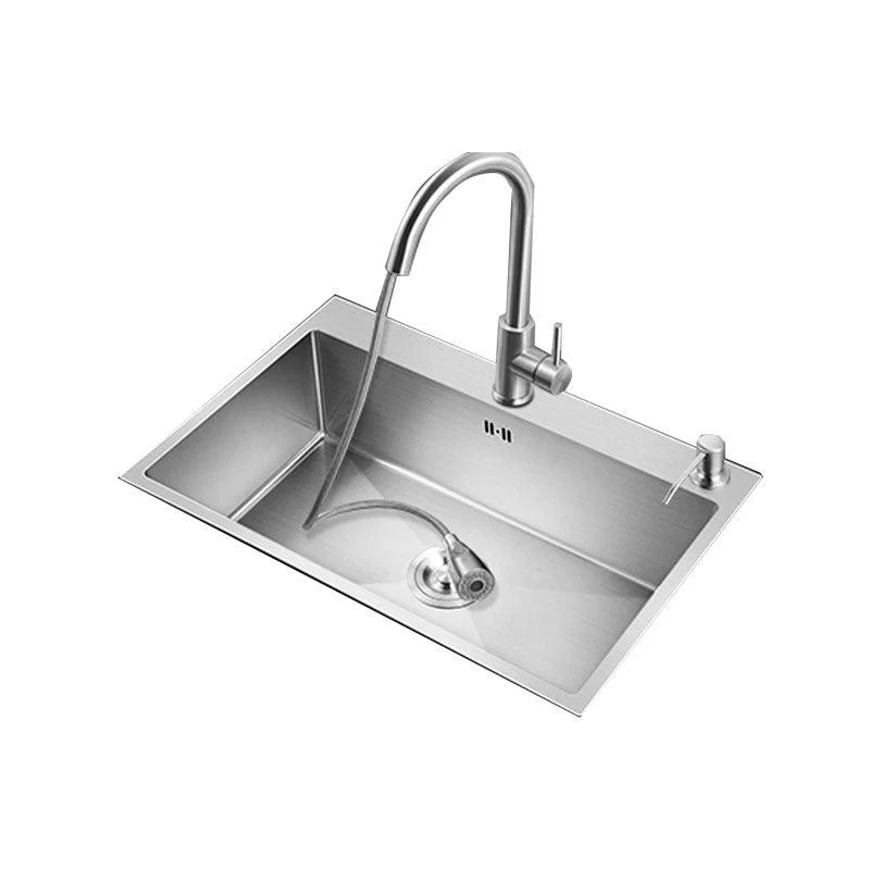 Classic Kitchen Sink Stainless Steel Friction Resistant Kitchen Sink with Drain Assembly -Bathlova