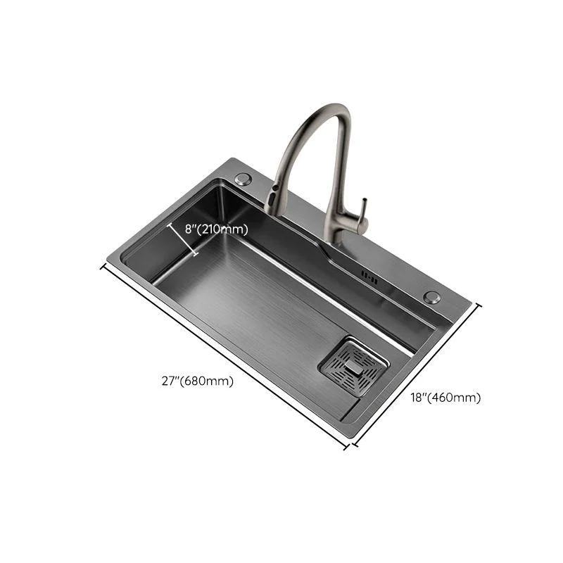 Classic Kitchen Sink Stainless Steel Friction Resistant Kitchen Sink with Tap -Bathlova