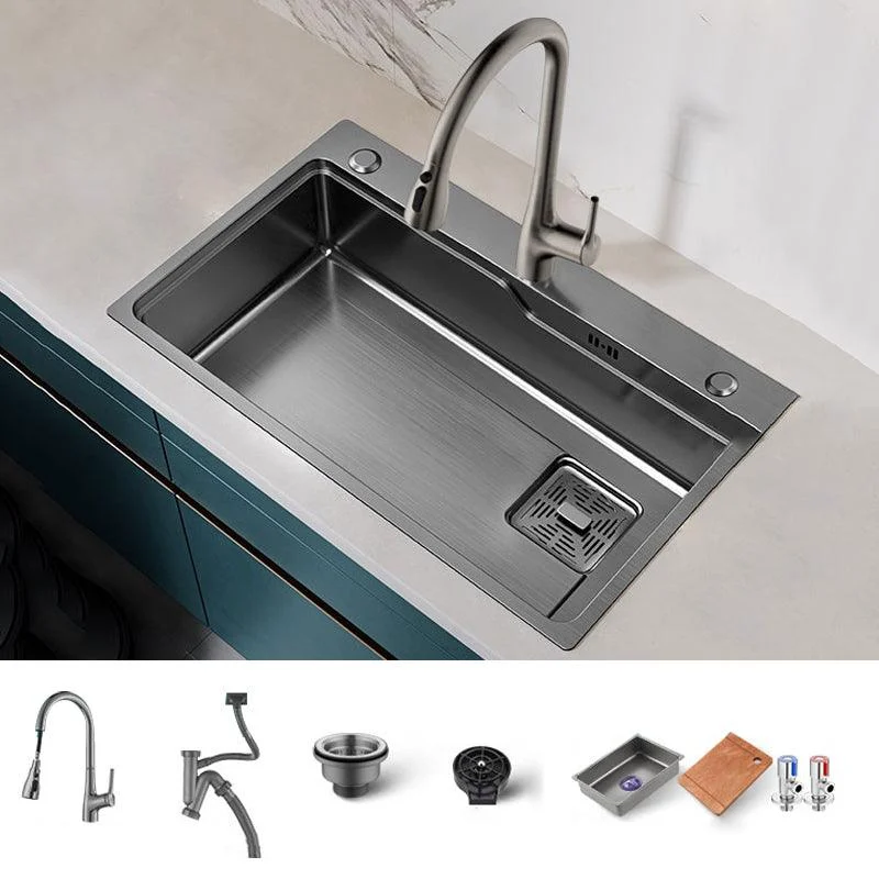 Classic Kitchen Sink Stainless Steel Friction Resistant Kitchen Sink with Tap -Bathlova