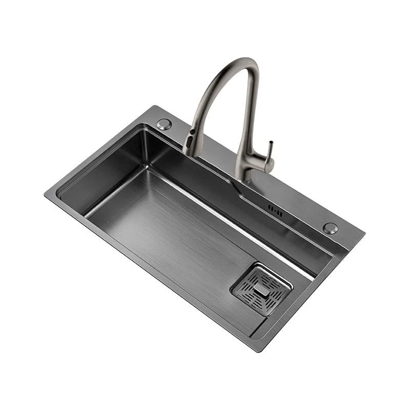 Classic Kitchen Sink Stainless Steel Friction Resistant Kitchen Sink with Tap -Bathlova