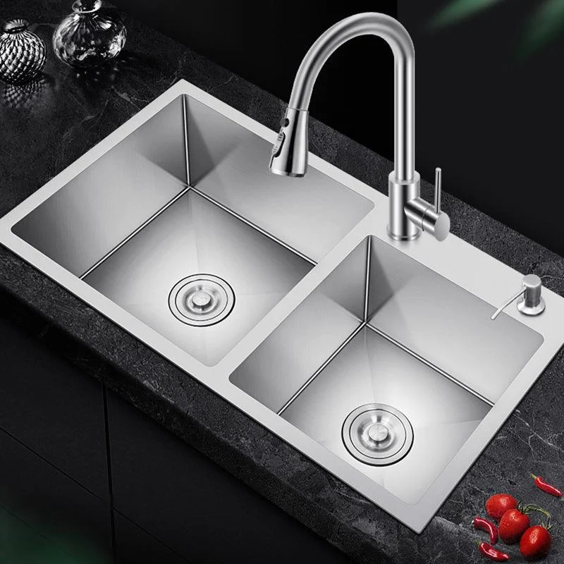 Classic Kitchen Sink Stainless Steel Kitchen Sink with Soap Dispenser -Bathlova