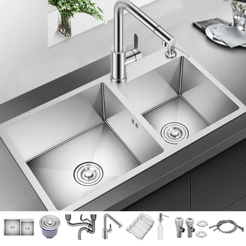 Classic Kitchen Sink Stainless Steel Kitchen Sink with Soap Dispenser -Bathlova