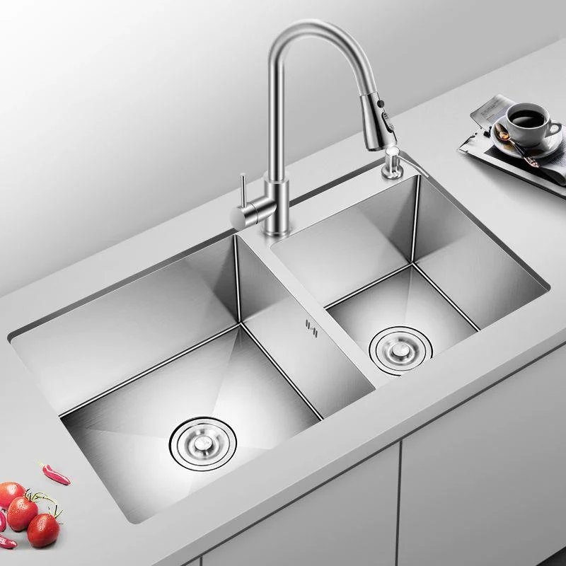 Classic Kitchen Sink Stainless Steel Kitchen Sink with Soap Dispenser -Bathlova