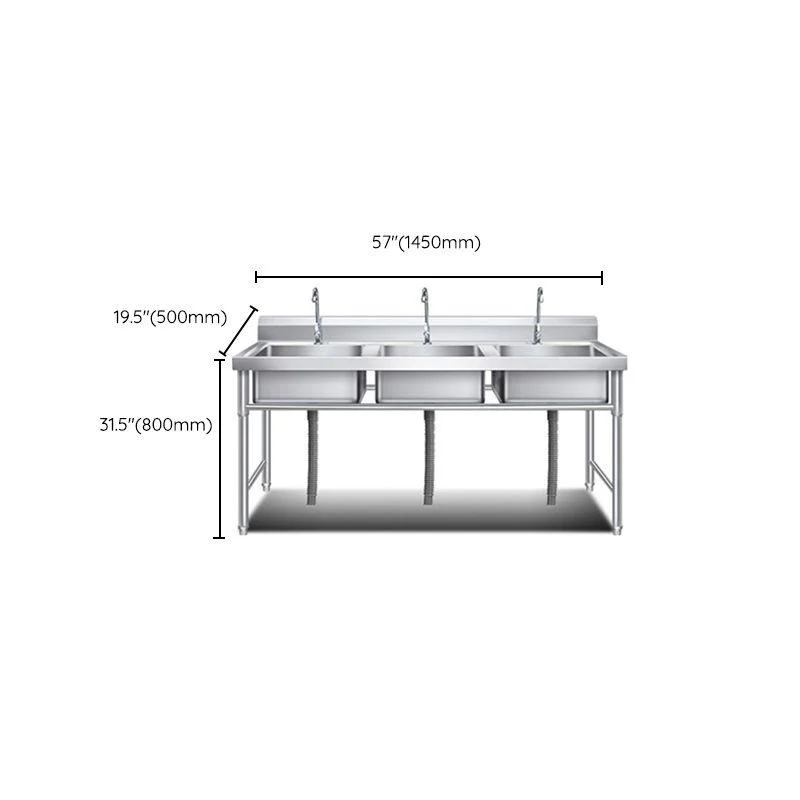 Classic Kitchen Sink Stainless Steel Workstation Sink with Tap -Bathlova