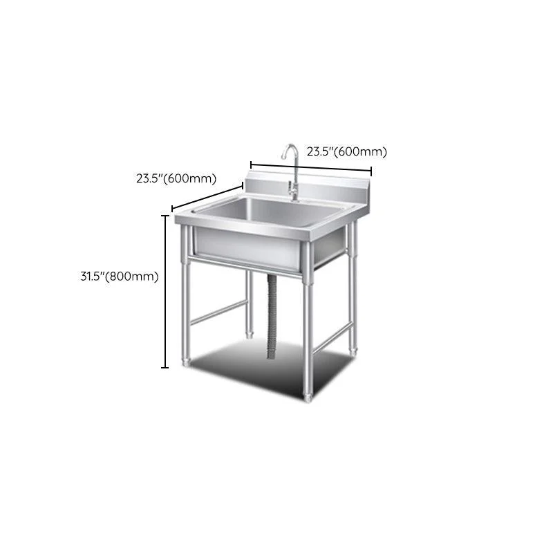 Classic Kitchen Sink Stainless Steel Workstation Sink with Tap -Bathlova