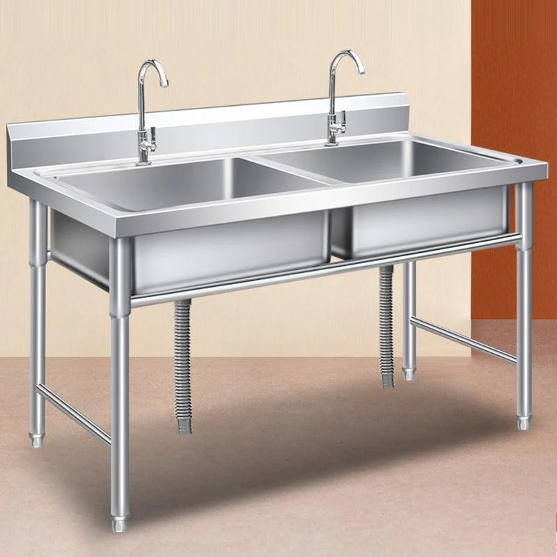 Classic Kitchen Sink Stainless Steel Workstation Sink with Tap -Bathlova