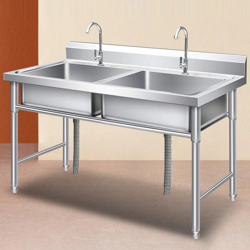 Classic Kitchen Sink Stainless Steel Workstation Sink with Tap -Bathlova