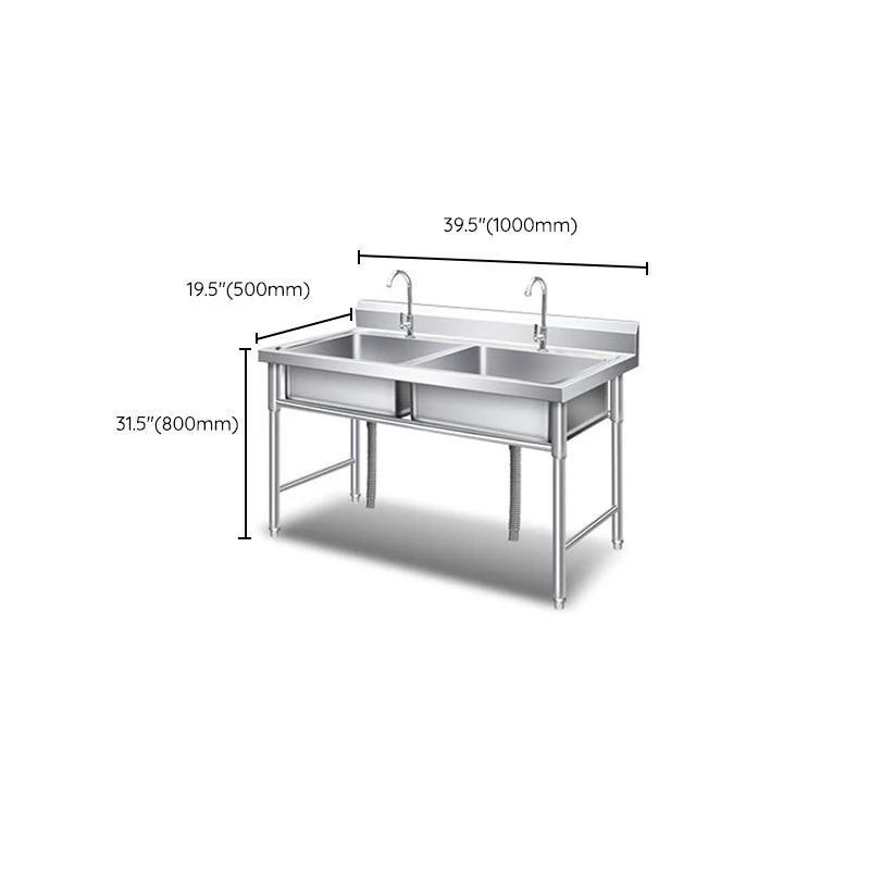 Classic Kitchen Sink Stainless Steel Workstation Sink with Tap -Bathlova