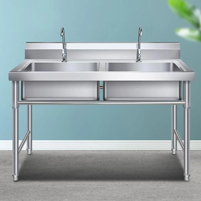 Classic Kitchen Sink Stainless Steel Workstation Sink with Tap -Bathlova