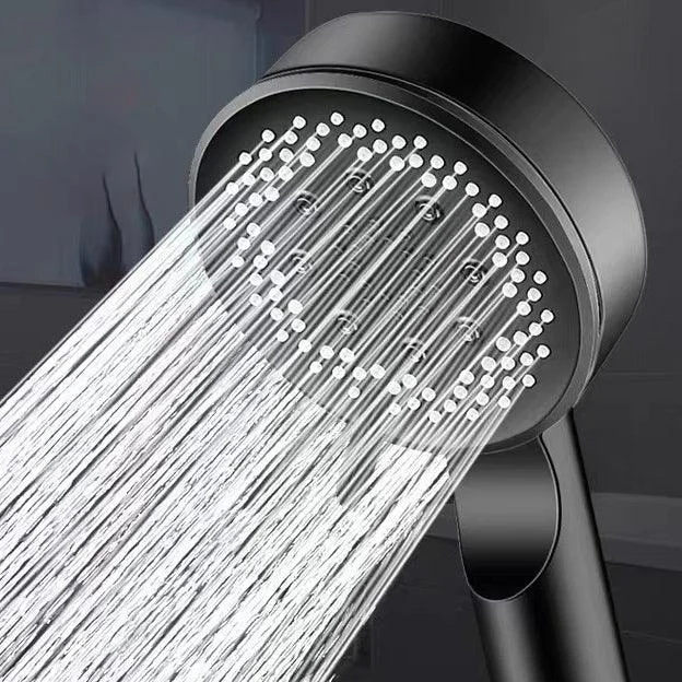 Classic Plastic Shower Head 5 Setting Round Handheld Shower Heads -Bathlova