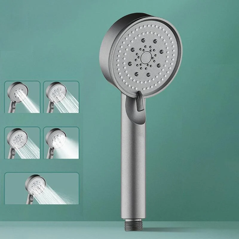 Classic Plastic Shower Head 5 Setting Round Handheld Shower Heads -Bathlova