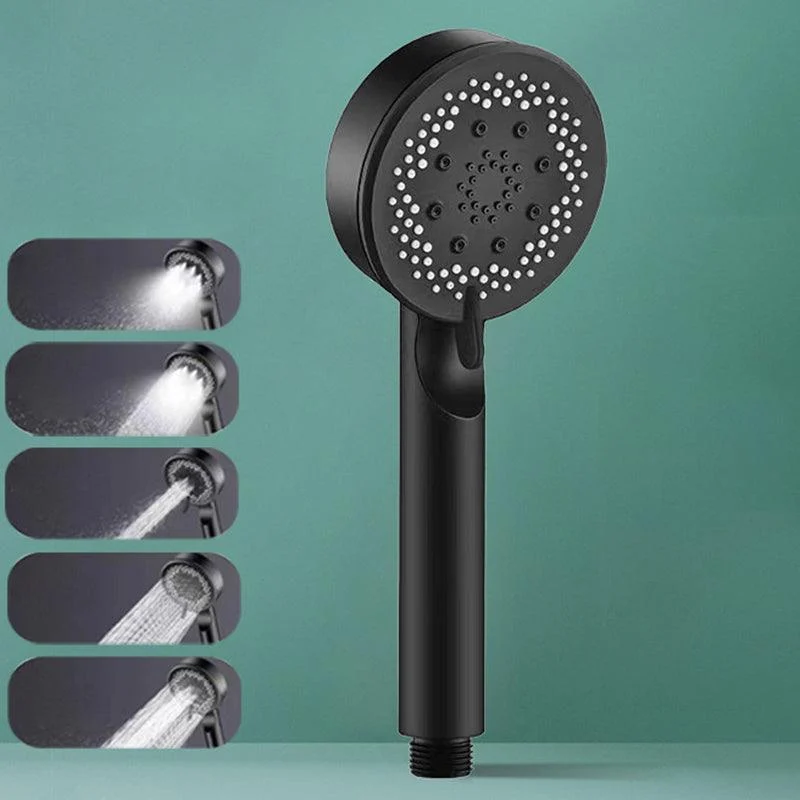 Classic Plastic Shower Head 5 Setting Round Handheld Shower Heads -Bathlova