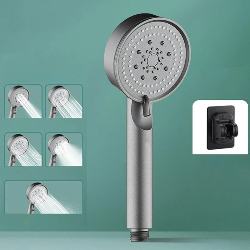 Classic Plastic Shower Head 5 Setting Round Handheld Shower Heads -Bathlova