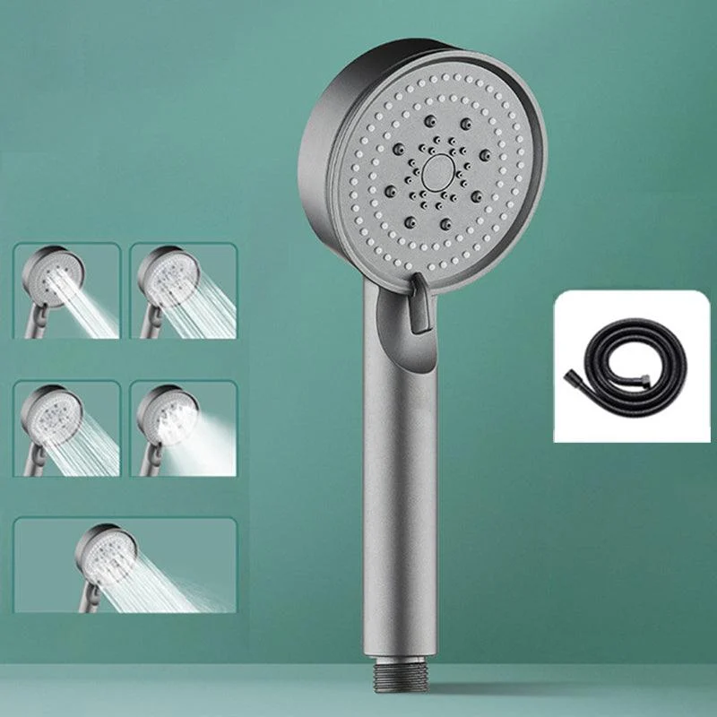 Classic Plastic Shower Head 5 Setting Round Handheld Shower Heads -Bathlova