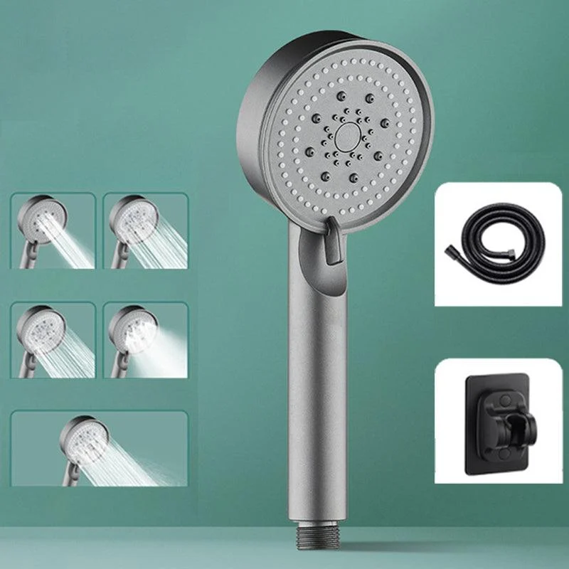 Classic Plastic Shower Head 5 Setting Round Handheld Shower Heads -Bathlova