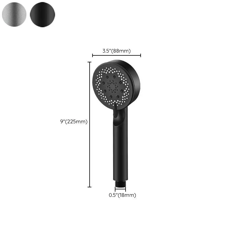 Classic Plastic Shower Head 5 Setting Round Handheld Shower Heads -Bathlova