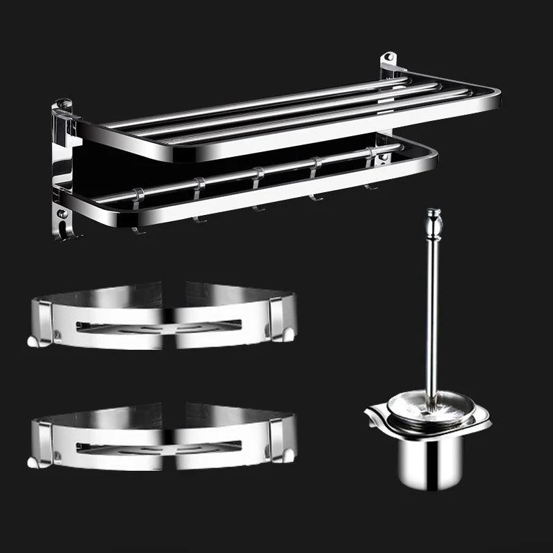 Classic Polished Chrome Bathroom Accessory Set Towel Bar/Paper Holder/Robe Hook Included -Bathlova