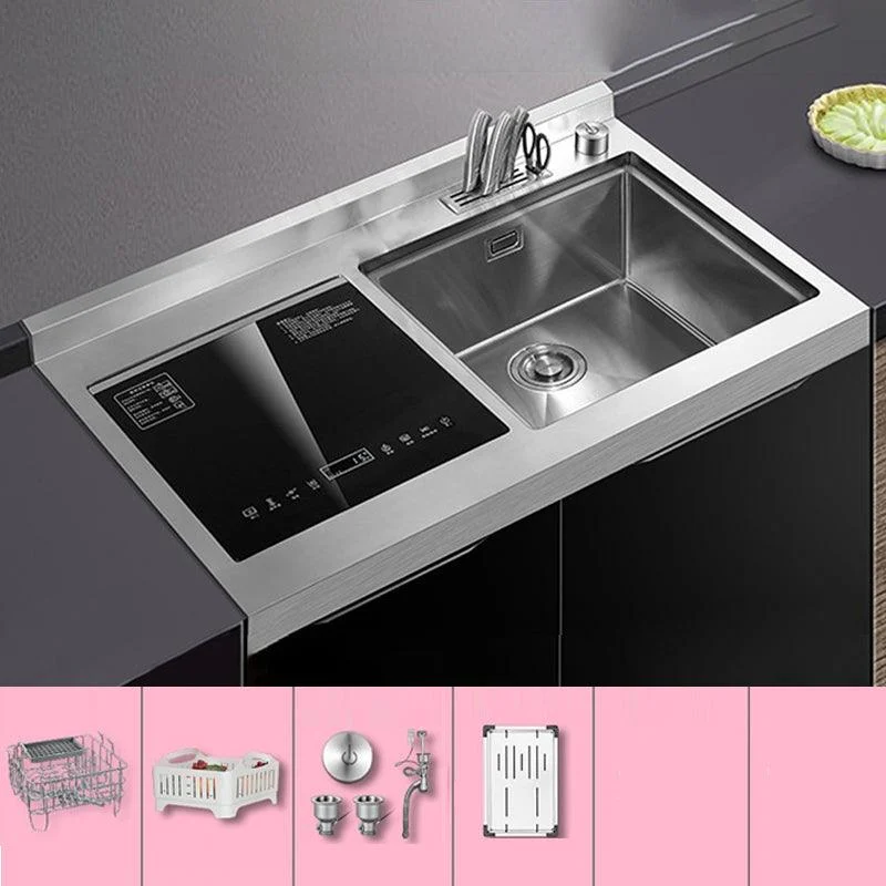 Classic Rectangle Kitchen Sink Stainless Steel Drop-In Friction Resistant Kitchen Sink -Bathlova