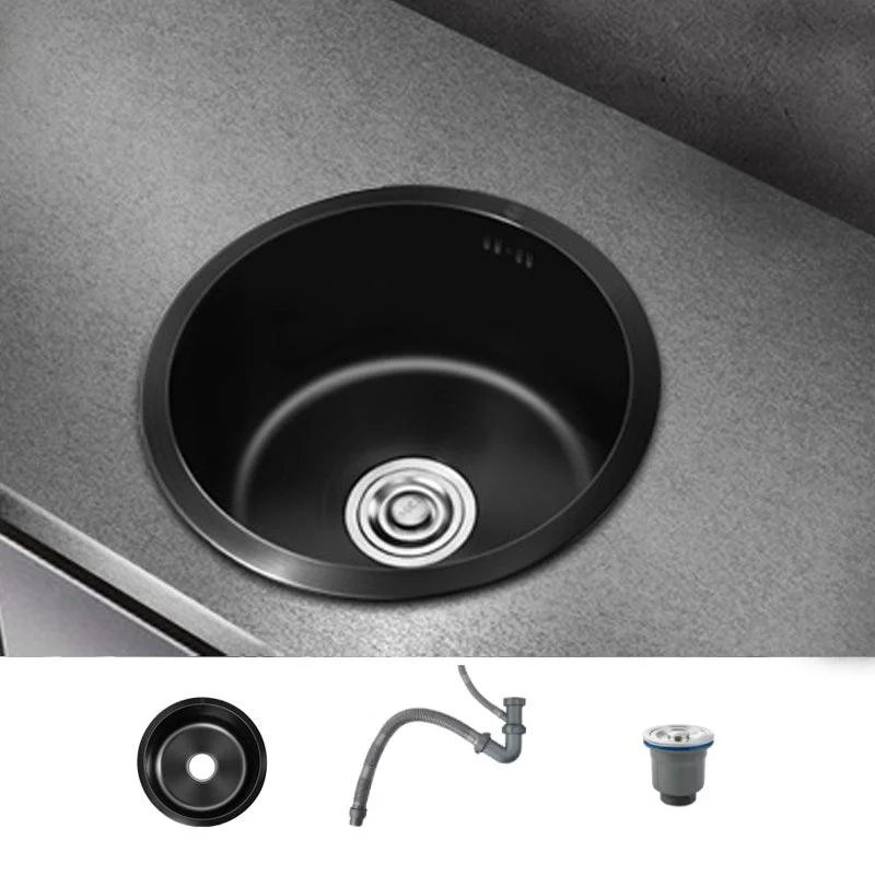 Classic Round Sink Stainless Steel Drop-In Friction Resistant Round Sink for Kitchen -Bathlova