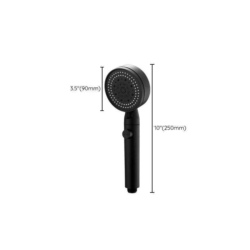 Classic Shower Head Adjustable Spray Pattern Round Shower Head in Black -Bathlova