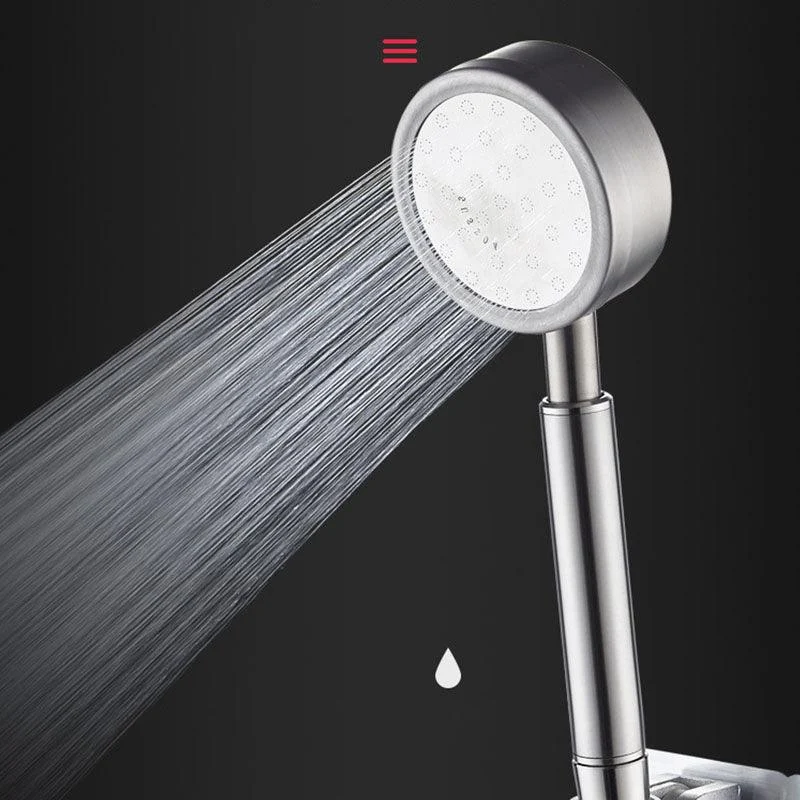 Classic Shower Head Round Metal Handheld Shower Head in Silver -Bathlova