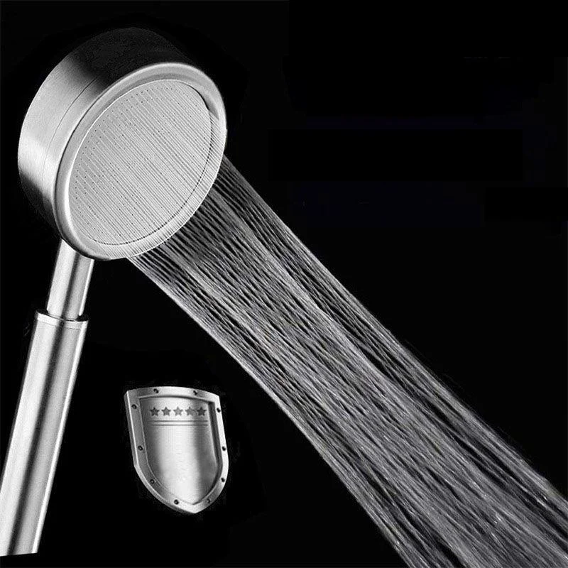 Classic Shower Head Round Metal Handheld Shower Head in Silver -Bathlova