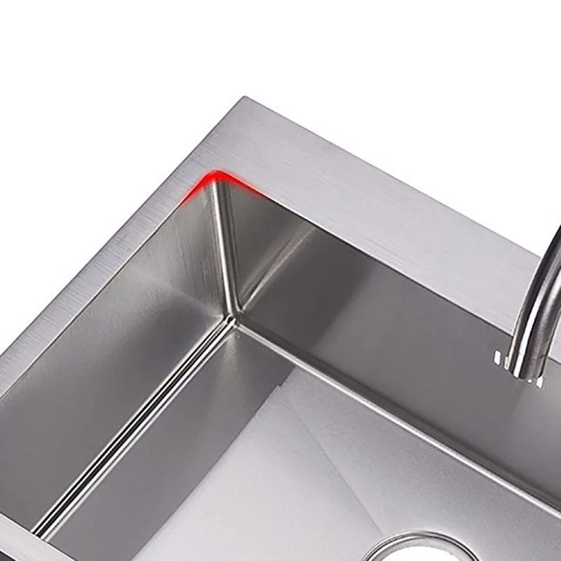 Classic Single Basin Sink Stainless Steel Kitchen Sink with Tap and Soap Dispenser -Bathlova