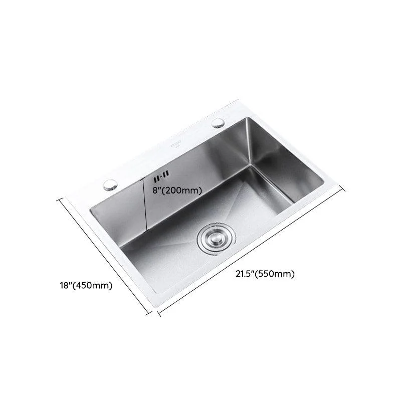 Classic Single Basin Sink Stainless Steel Kitchen Sink with Tap and Soap Dispenser -Bathlova