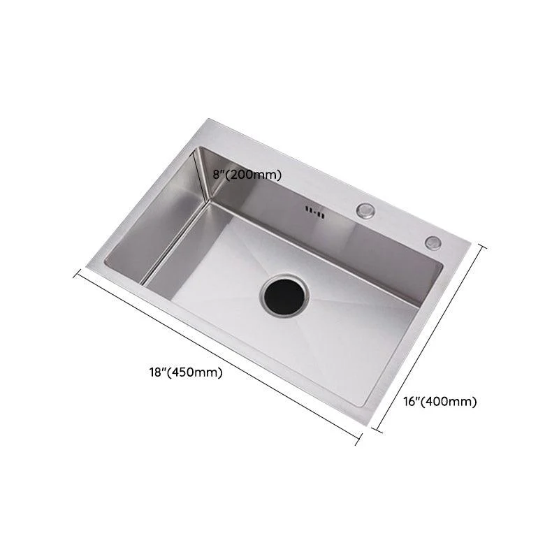 Classic Single Basin Sink Stainless Steel Kitchen Sink with Tap and Soap Dispenser -Bathlova