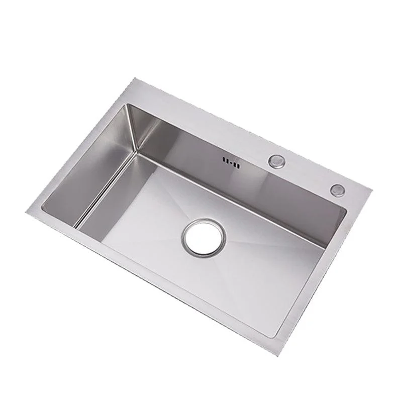 Classic Single Basin Sink Stainless Steel Kitchen Sink with Tap and Soap Dispenser -Bathlova