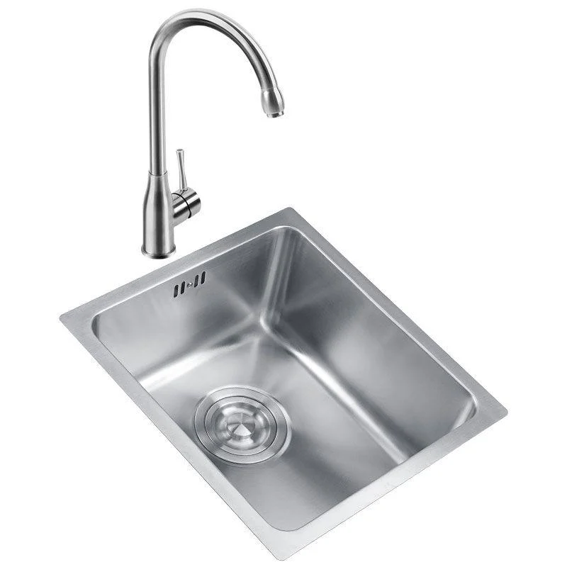 Classic Single Basin Sink Stainless Steel Workstation Sink with Tap -Bathlova