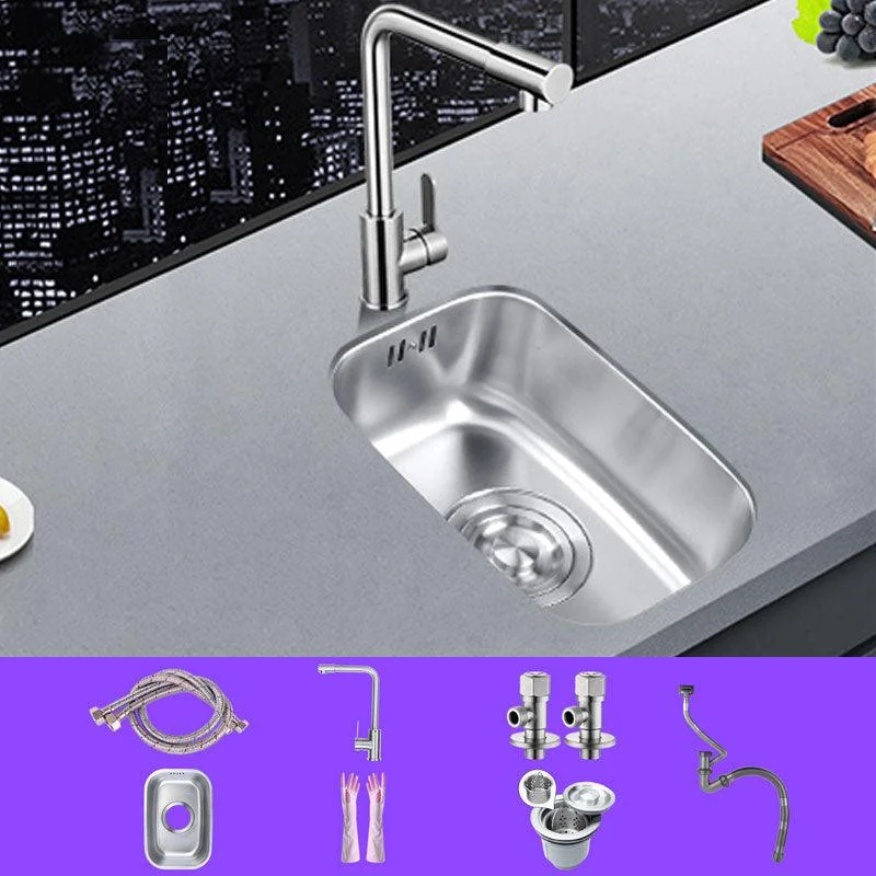 Classic Single Basin Sink Stainless Steel Workstation Sink with Tap -Bathlova