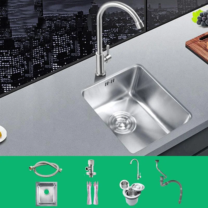 Classic Single Basin Sink Stainless Steel Workstation Sink with Tap -Bathlova