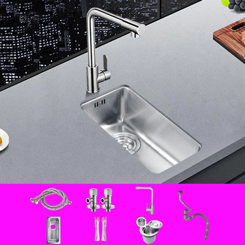 Classic Single Basin Sink Stainless Steel Workstation Sink with Tap -Bathlova