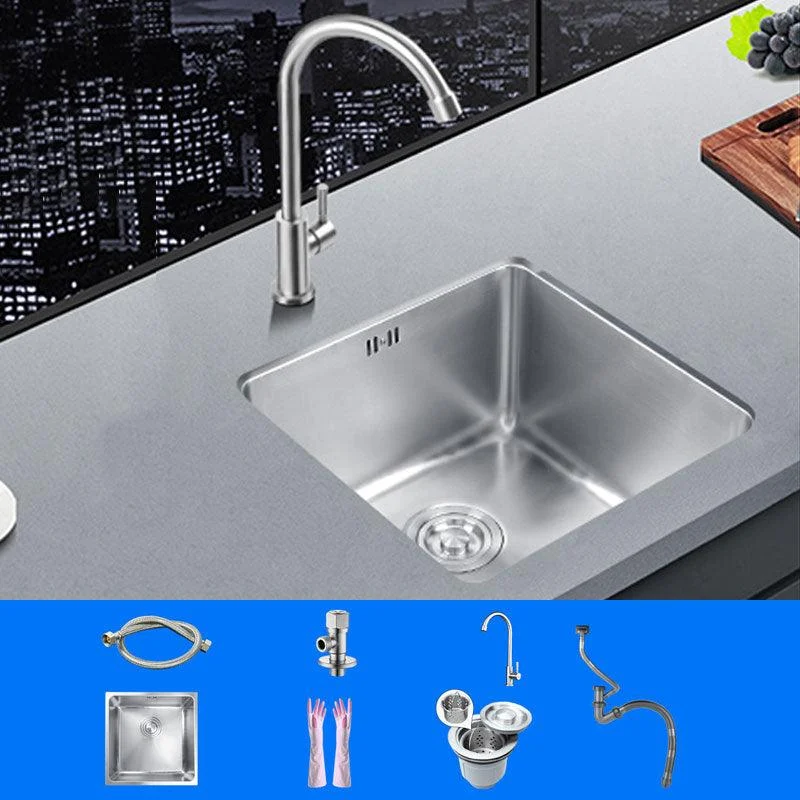 Classic Single Basin Sink Stainless Steel Workstation Sink with Tap -Bathlova