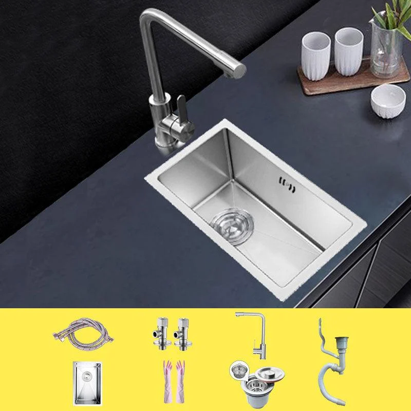 Classic Single Basin Sink Stainless Steel Workstation Sink with Tap -Bathlova