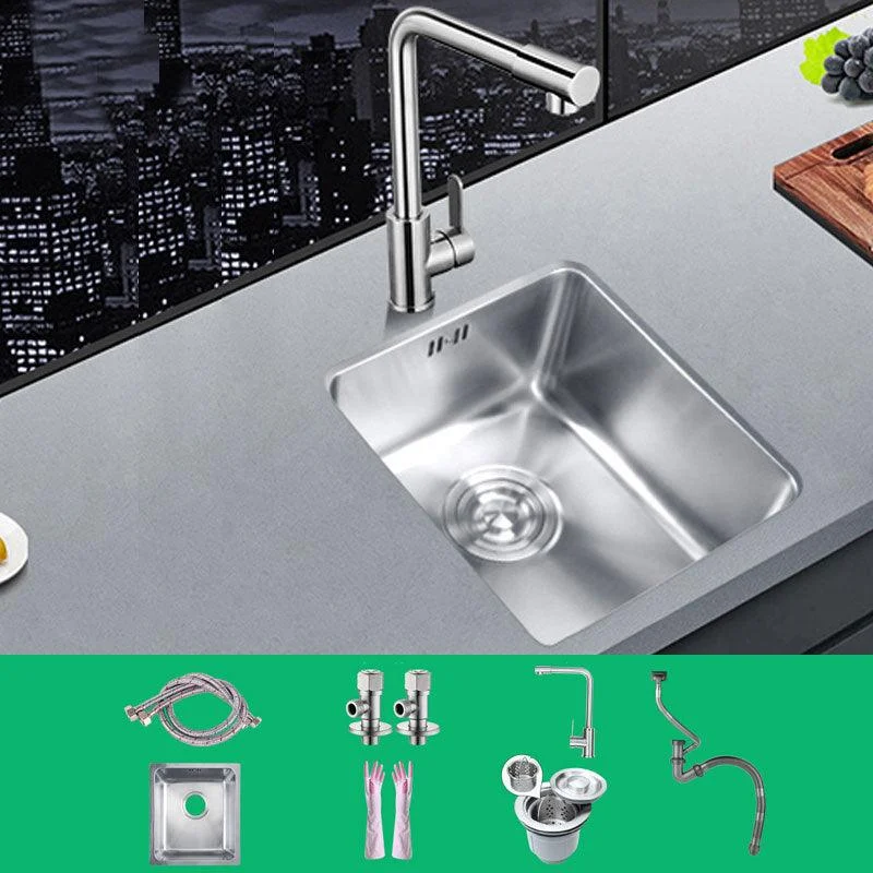 Classic Single Basin Sink Stainless Steel Workstation Sink with Tap -Bathlova