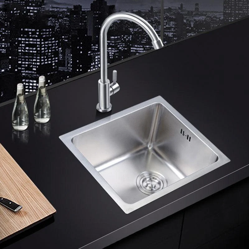 Classic Single Basin Sink Stainless Steel Workstation Sink with Tap -Bathlova